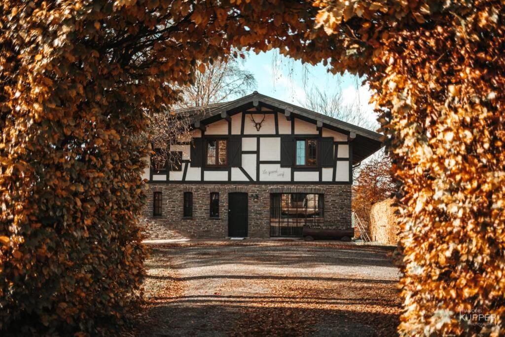 Le Grand Cerf 25 pers, Malmedy- Chalet rustique, jardin Extérieur photo