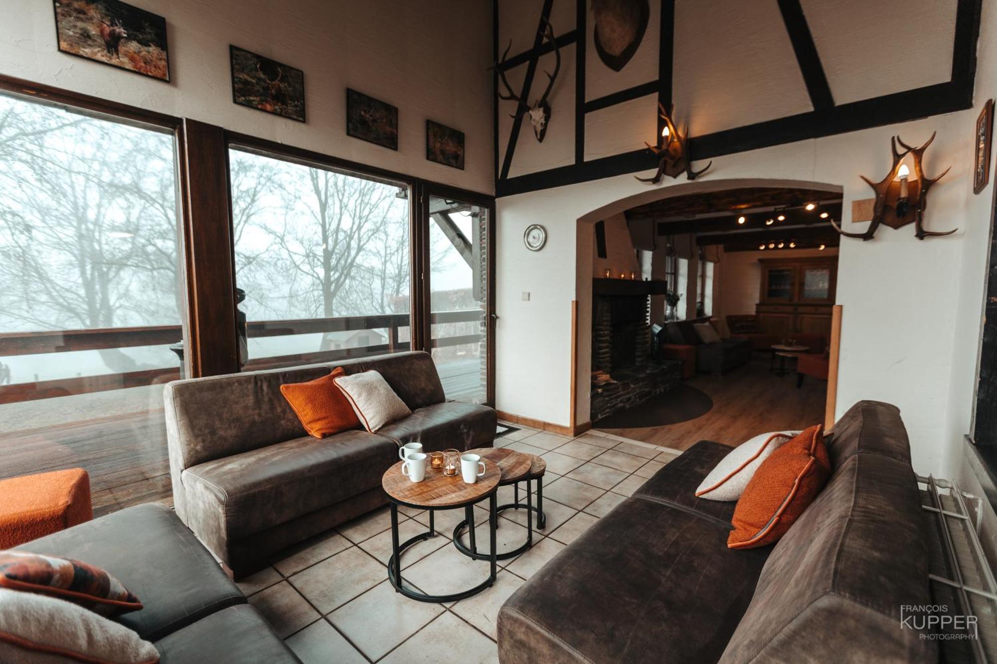 Le Grand Cerf 25 pers, Malmedy- Chalet rustique, jardin Extérieur photo
