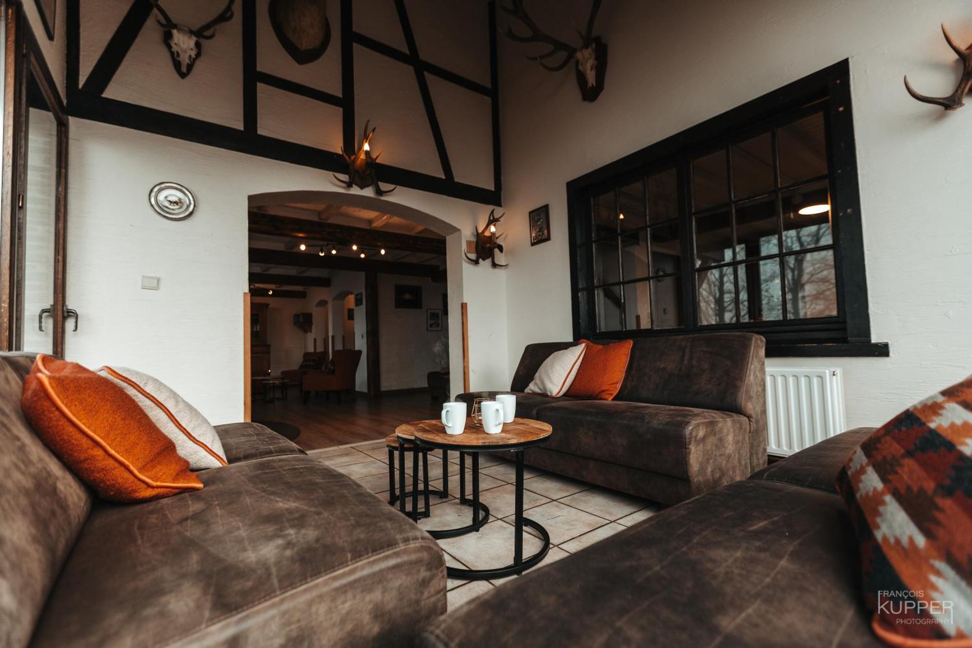 Le Grand Cerf 25 pers, Malmedy- Chalet rustique, jardin Extérieur photo